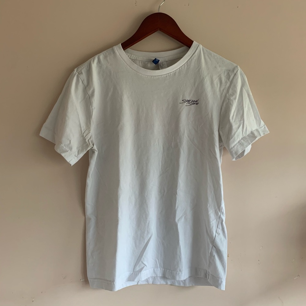 White Graphic Tee “Stop and Stare”